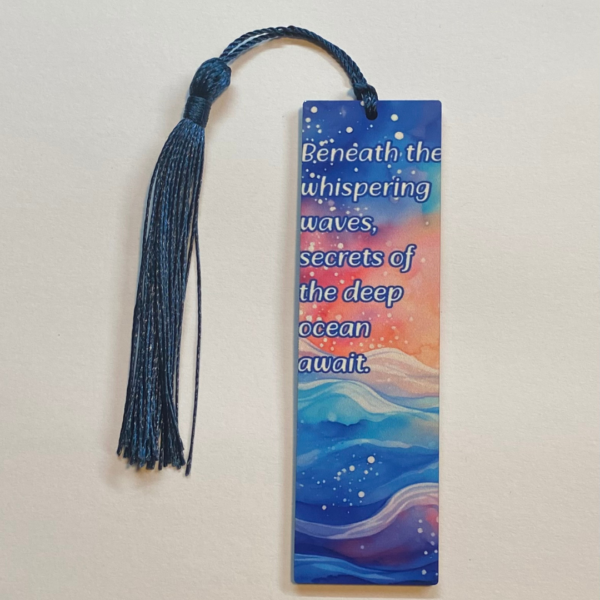 Beneath the Whispering Waves Wooden Bookmark