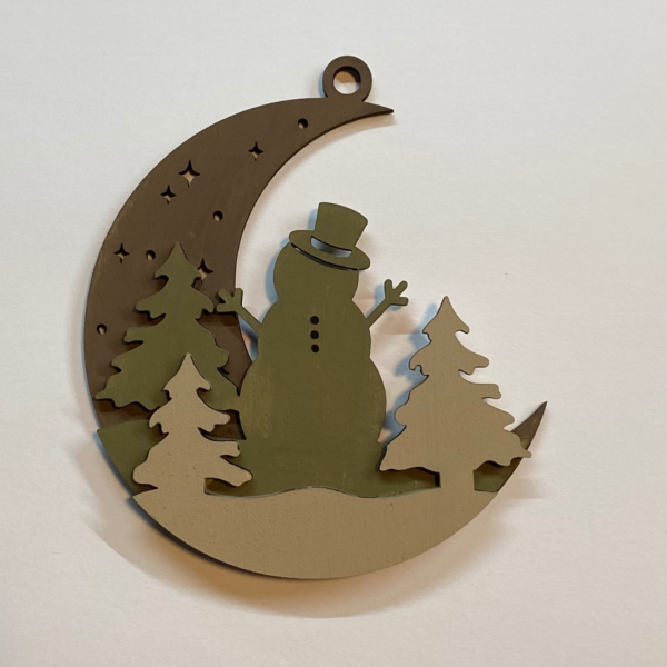 Snowman Woodland Ornament